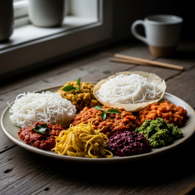Mouthwatering Sri Lankan Vegetarian Breakfast Feast