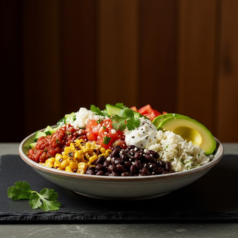 “Mouthwatering Tex-Mex Veggie Burrito Bowl: A Vegetarian Fiesta for Your Taste Buds!”