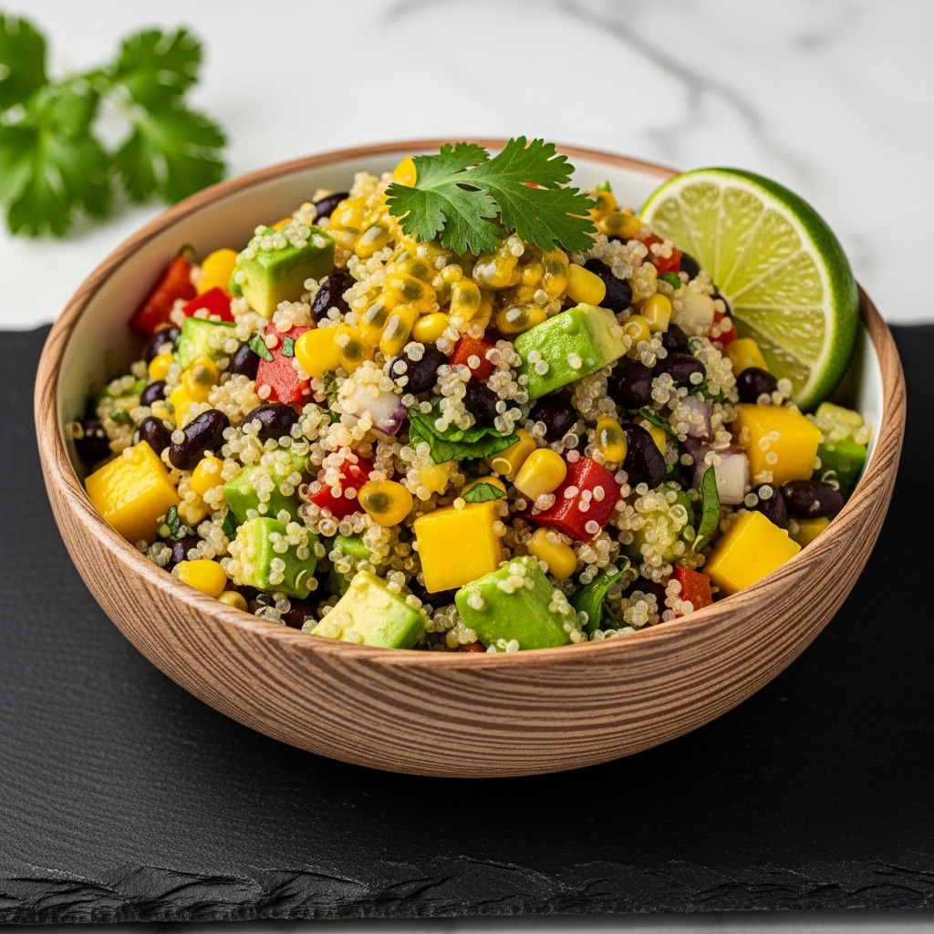 Mouthwatering Vegan Colombian Snack: Aromatic Tropical Quinoa Salad