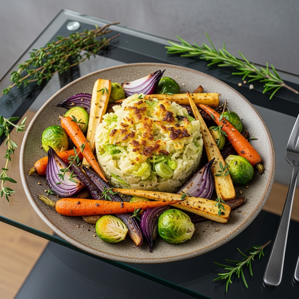 Mouthwatering Garlic Herb Crusted Rack of Lamb with Roasted Vegetables