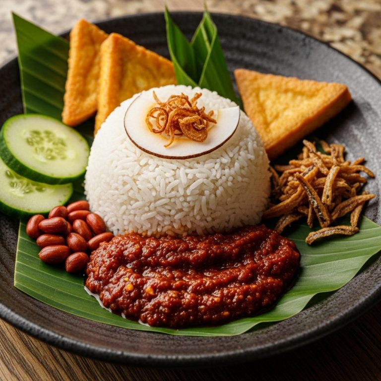 Mouthwatering Vegan Nasi Lemak with Tofu Sambal