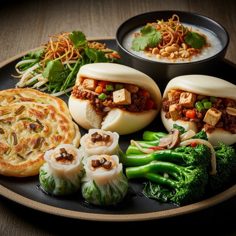 Mouthwatering Vegetarian Chinese Breakfast Feast: A Sensory Odyssey