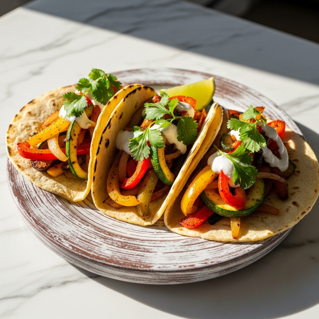 Mouthwatering Veggie Fajita Tacos: A Delectable Mexican Snack for Vegetarians