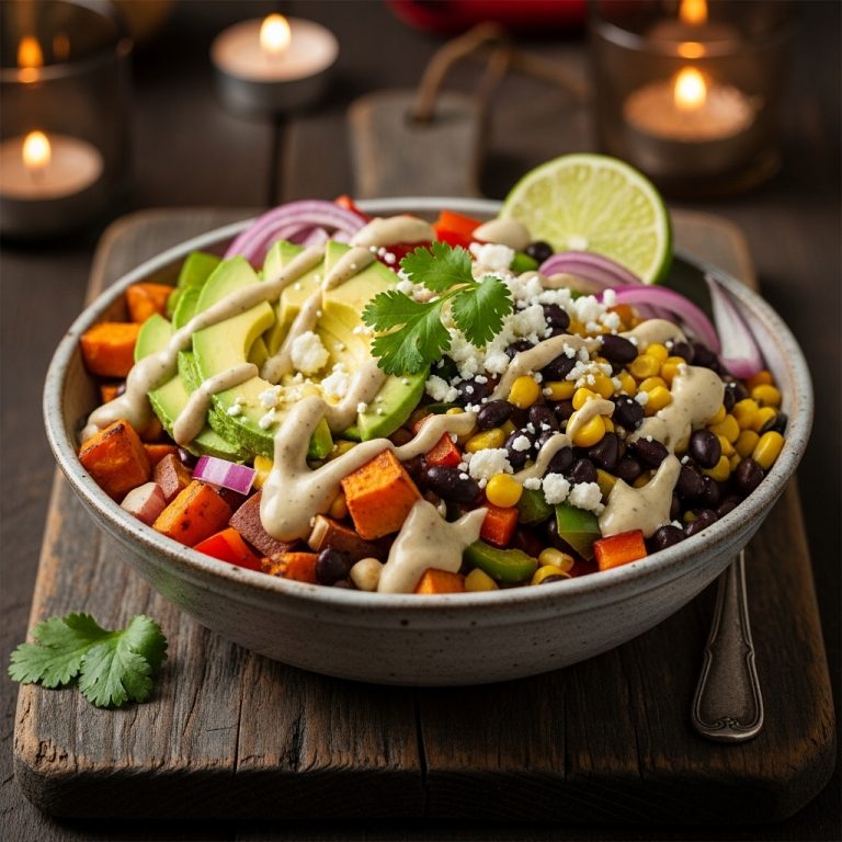 “Mouthwatering Veggie Fiesta Tex-Mex Bowl – A Delectable Vegetarian Masterpiece”