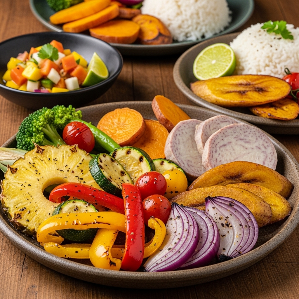 Mouthwatering Veggie Hawaiian Lunch Feast – A Cinematic Culinary Experience!