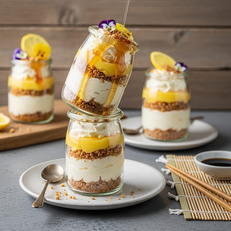 New Zealand Lemon & Manuka Honey Cheesecake Parfaits