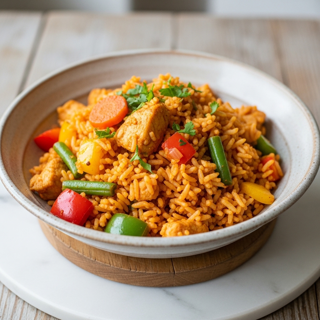 Nigerian Breakfast Succulent Paleo Jollof Rice Bowl