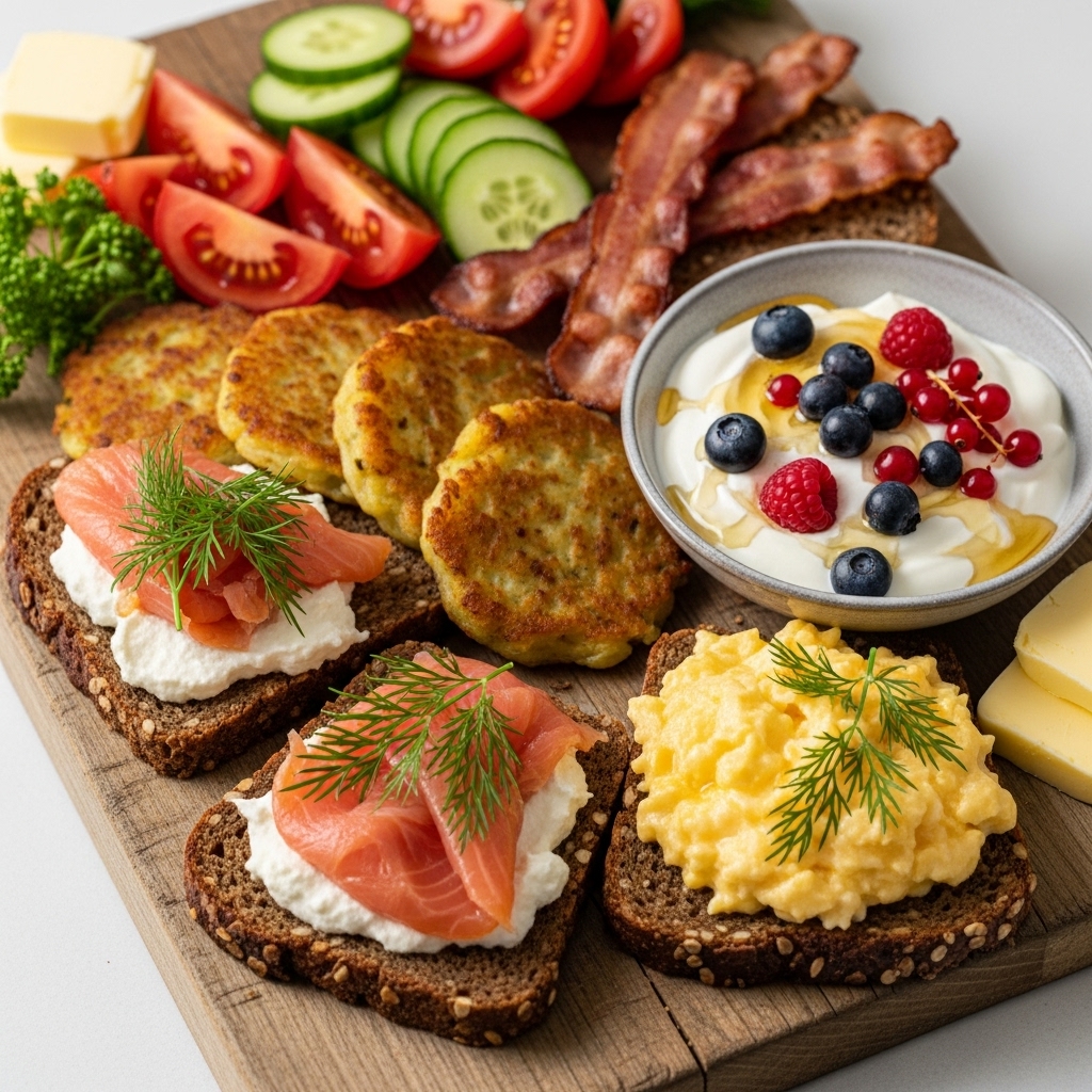 Nordic Breakfast Delight: A Symphony of Textures and Flavors