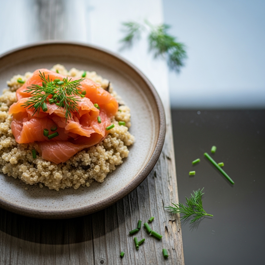 Nordic Breakfast Delight: Scrumptious Smoked Salmon & Quinoa Porridge