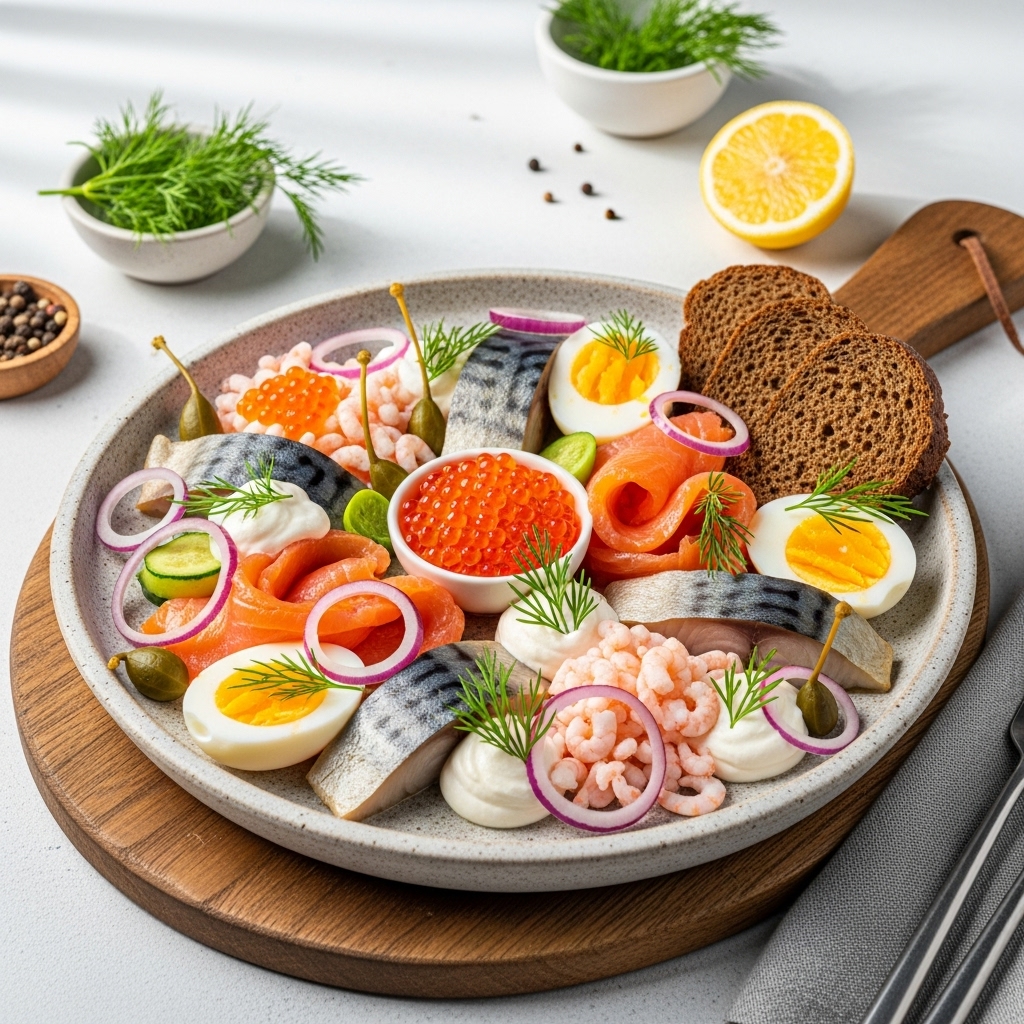 Nordic Brunch Symphony – Scandinavian Inspired Seafood Delight