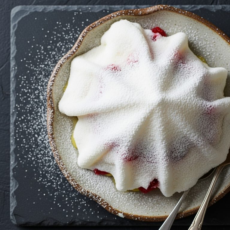 Nordic Frozen Delight: A Vegetarian Veil of Snowy Sweetness