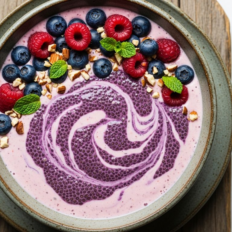 Nordic Keto Breakfast Smoothie Bowl with Berry Chia Pudding