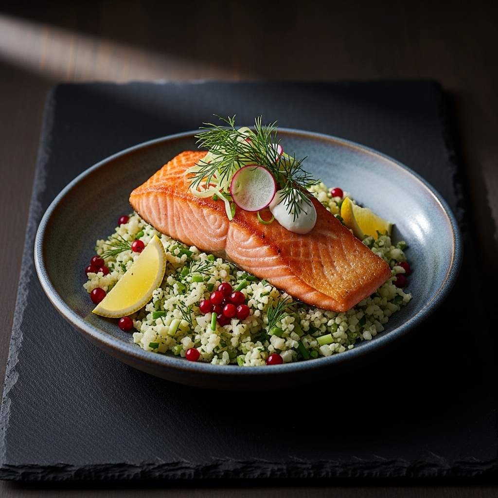 Nordic Salmon & Cauliflower Rice Bowl