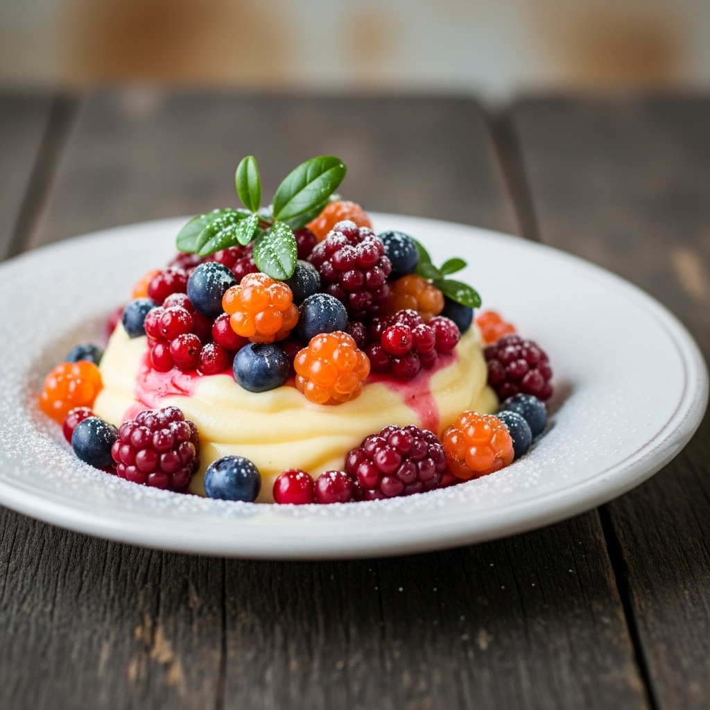 Nordic Wild Berry & Lemon Custard Delight: A Vegetarian Dessert Masterpiece