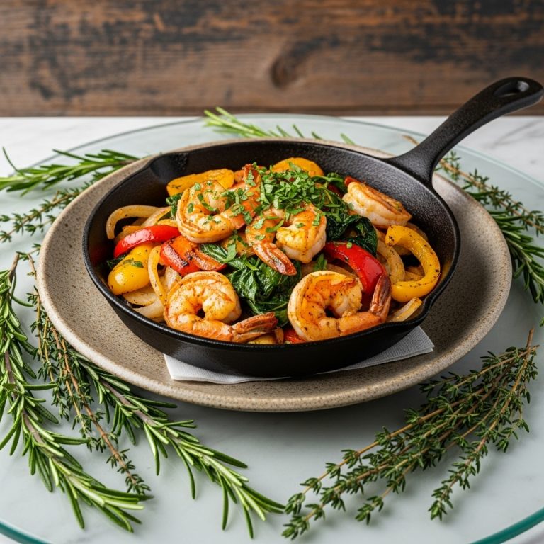Paleo Cajun Breakfast Shrimp and Veggie Skillet – A Sensory Feast!