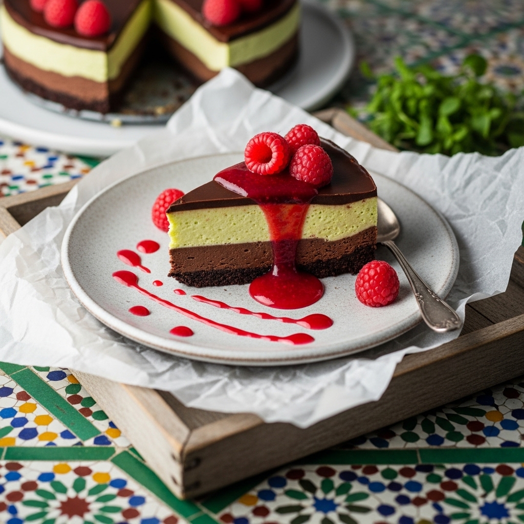 Paleo Chocolate Avocado Mousse Torte with Raspberry Coulis – A Cinematic Dessert Experience