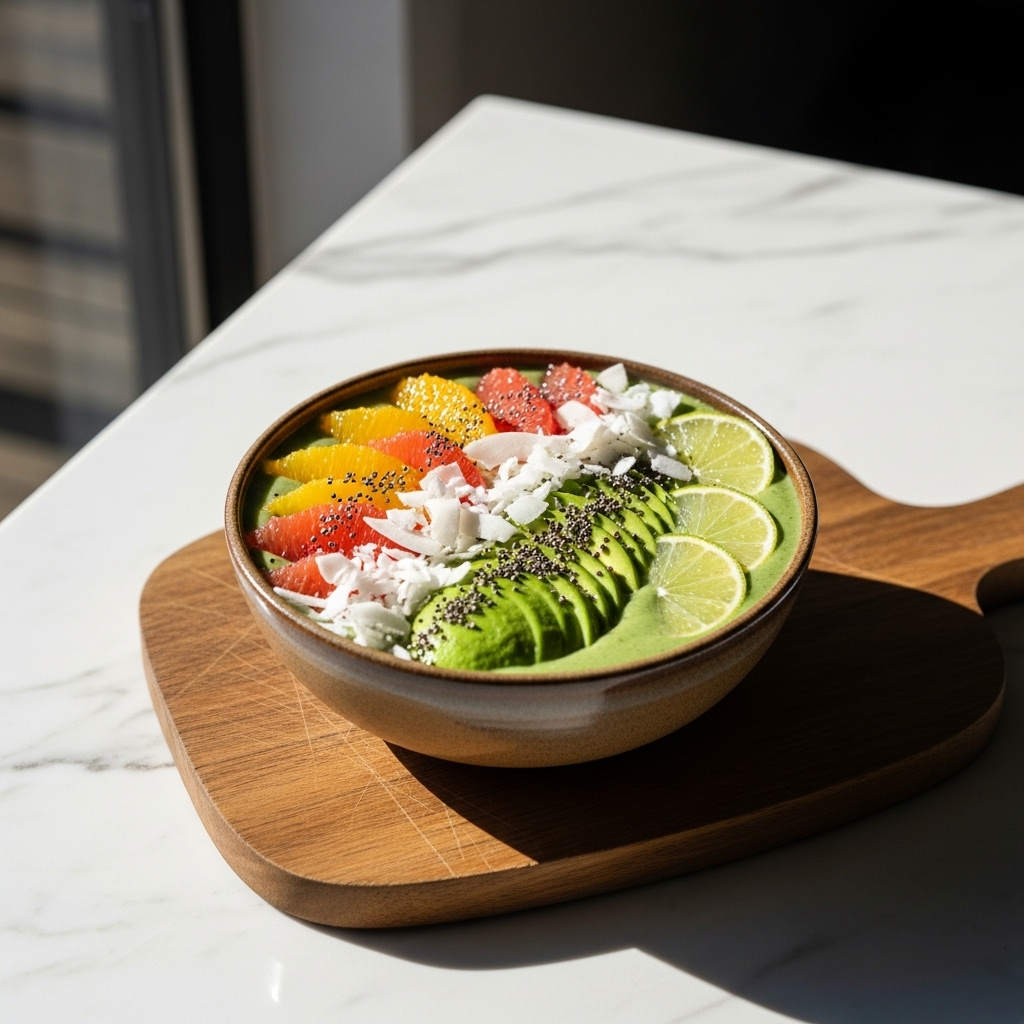 Paleo Citrus Avocado Smoothie Bowl