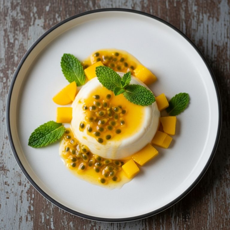 Paleo Coconut Panna Cotta with Mango-Passion Fruit Sauce: A Sri Lankan Inspired Dessert