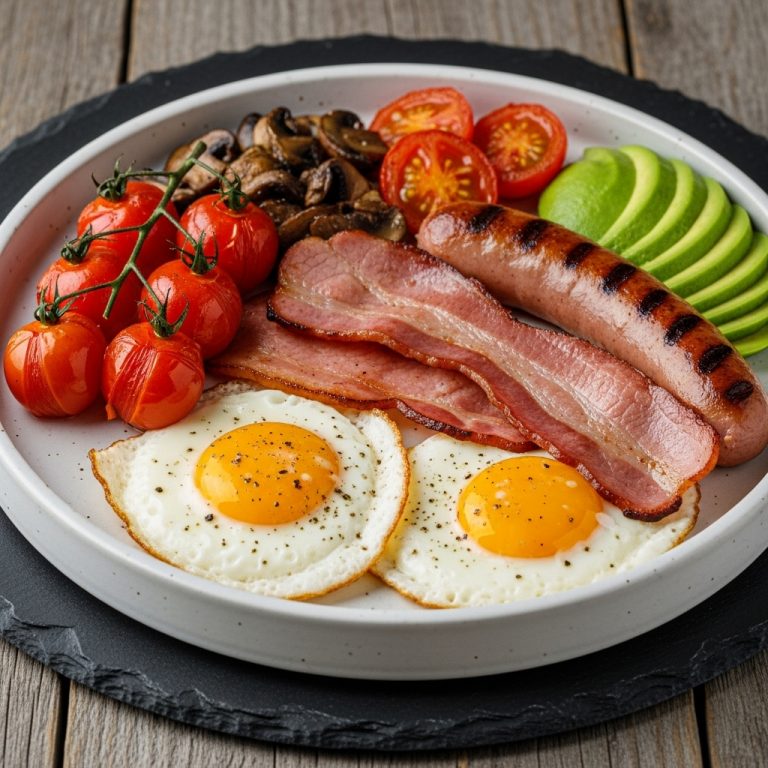 Paleo-Friendly Ultimate English Breakfast: A Mouthwatering Sensory Experience