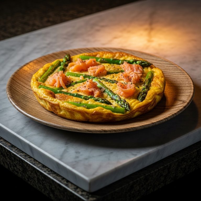 Paleo Irish Brunch Delight: Smoked Salmon and Asparagus Frittata