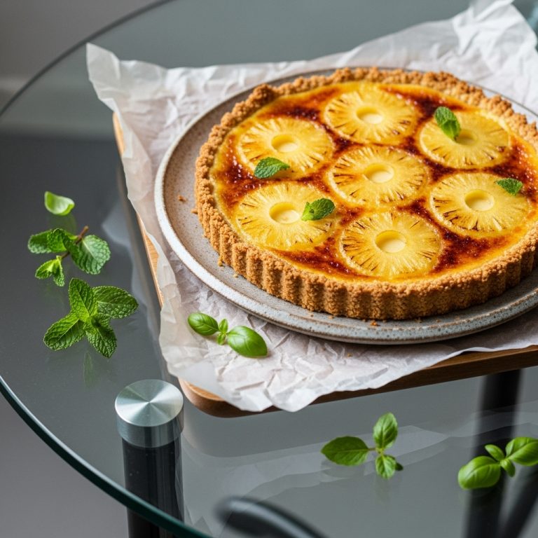 “Paleo Pineapple Brulee Tart with Coconut Crust – A Mouthwatering Symphony of Textures and Aromas!”