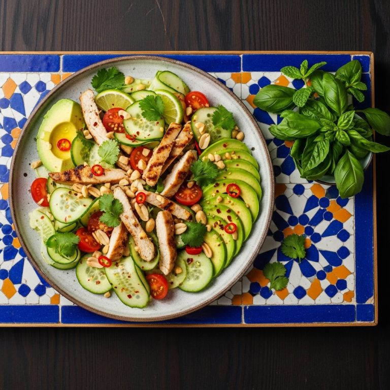 Paleo Thai Chicken & Avocado Salad