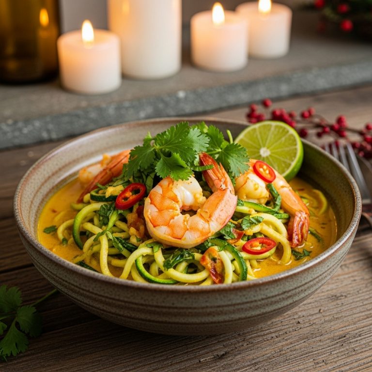 Paleo Vietnamese Coconut Curry Shrimp & Zucchini Noodles: A Fragrant Feast for the Senses