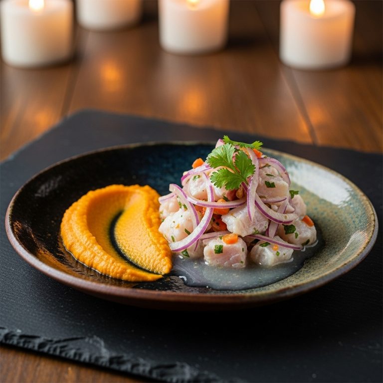 Peruvian Ceviche with Spicy Sweet Potato Mash – A Paleo-Friendly Feast!