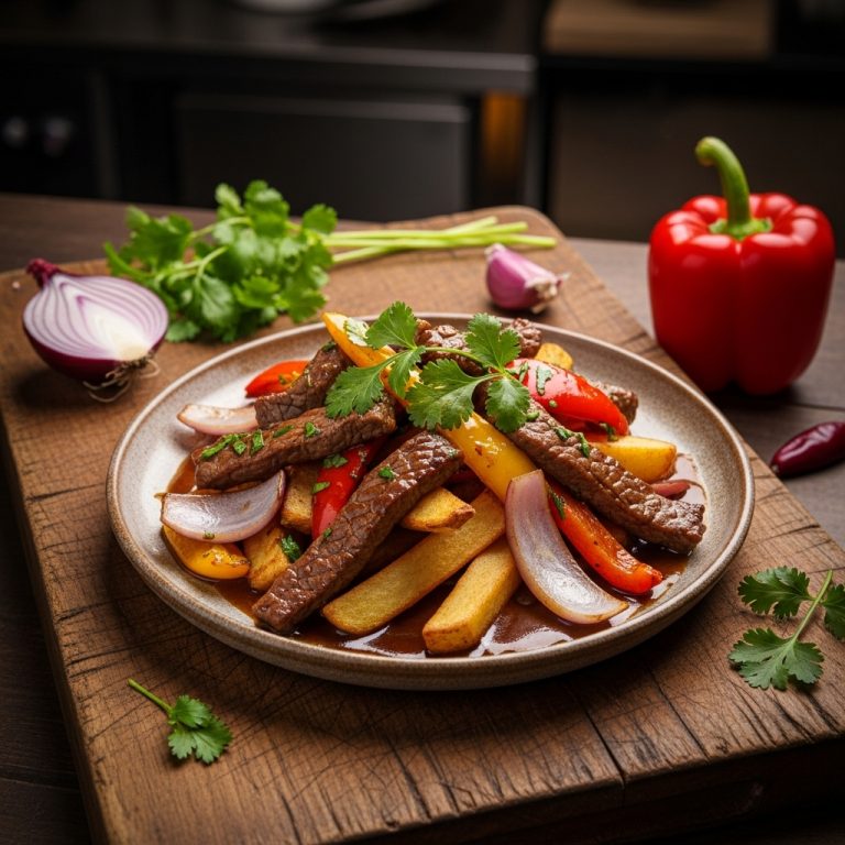 Peruvian Lomo Saltado: Tender Beef Stir-Fry in Aromatic Sauce