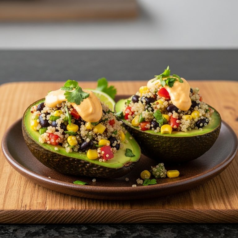 Peruvian Stuffed Avocado Boats with Quinoa & Black Beans – A Vegetarian Delight!