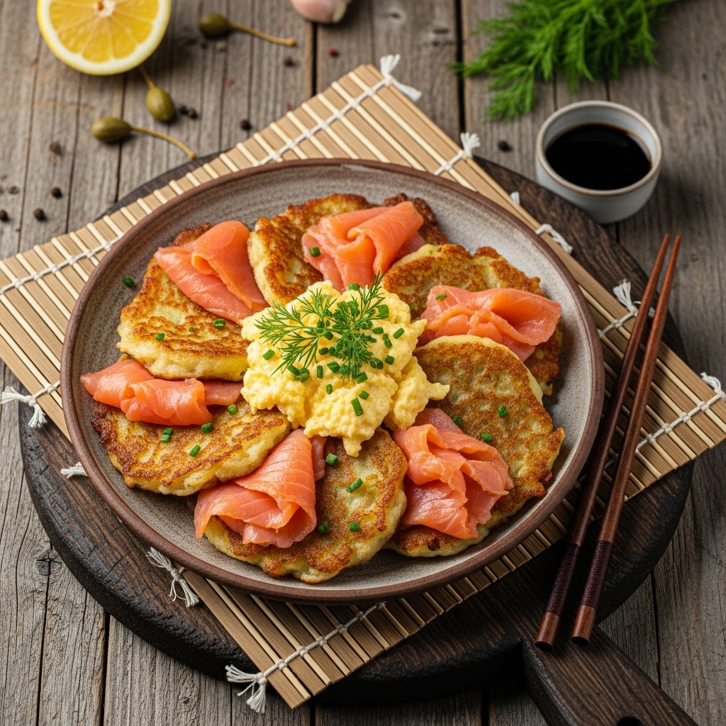 Polish Breakfast: Scrumptious Strapki with Smoked Salmon and Creamy Eggs