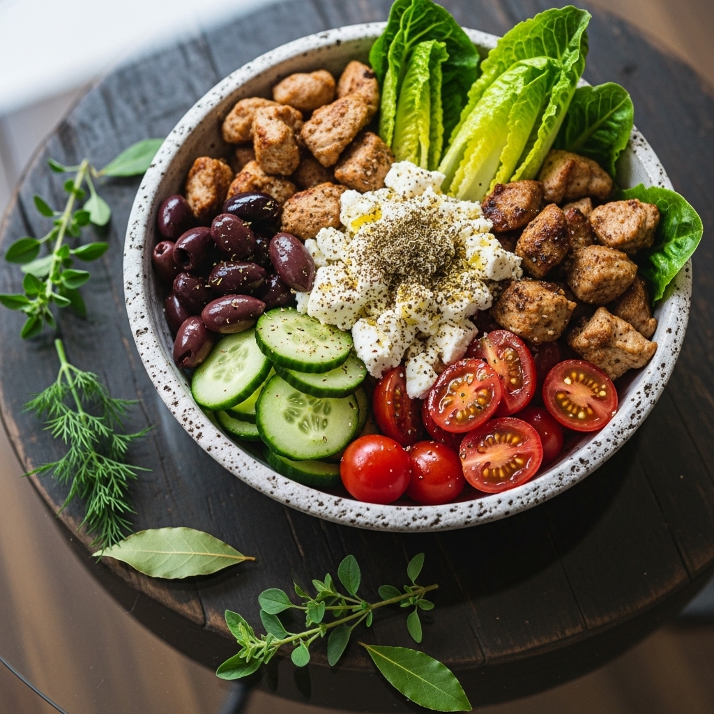 Refreshing Greek Bowl: A Nutrient-Dense Low-Carb Powerhouse