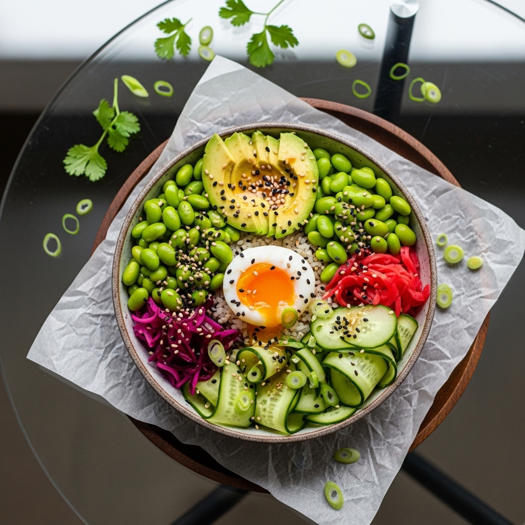 Refreshing Japanese Brunch Vegetarian Power Bowl