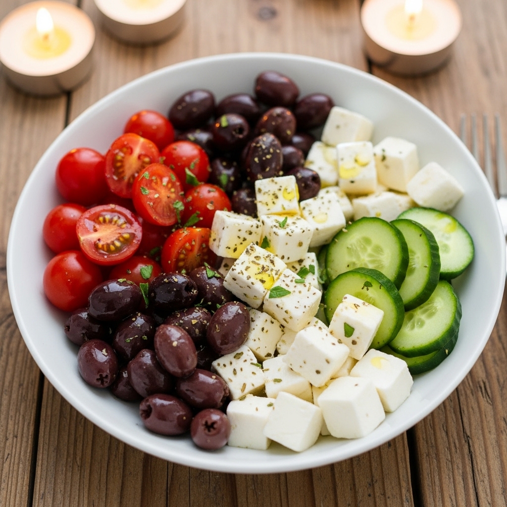 Refreshing Mediterranean Snack Bowl