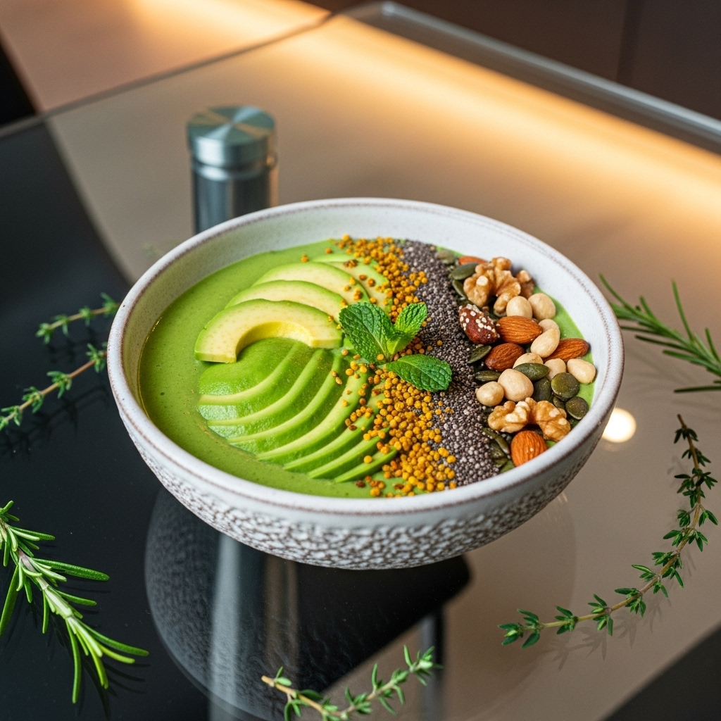 Rejuvenating Australian Paleo Avocado Smoothie Bowl