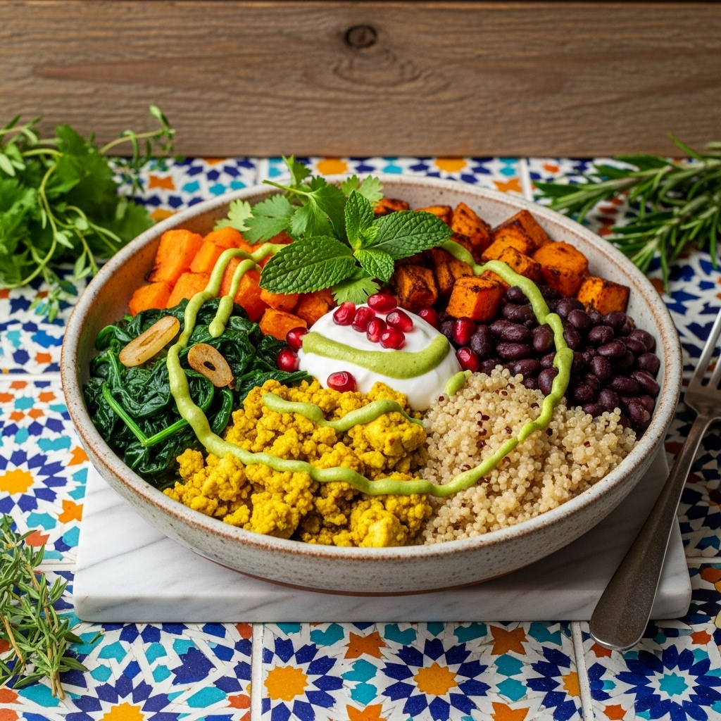 Rejuvenating Indian Vegetarian Breakfast Bowl