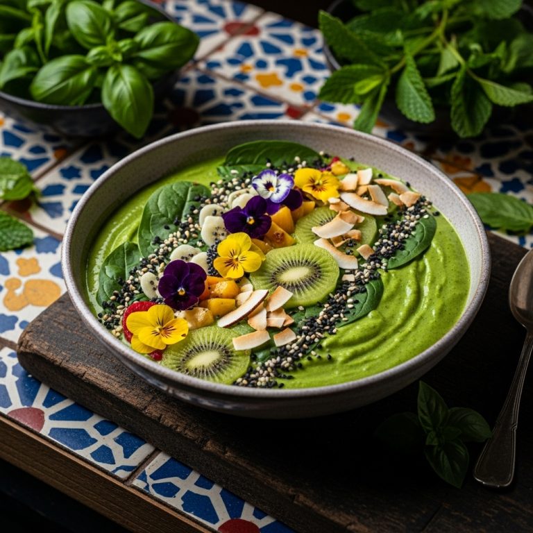 Rejuvenating Japanese Green Smoothie Bowl
