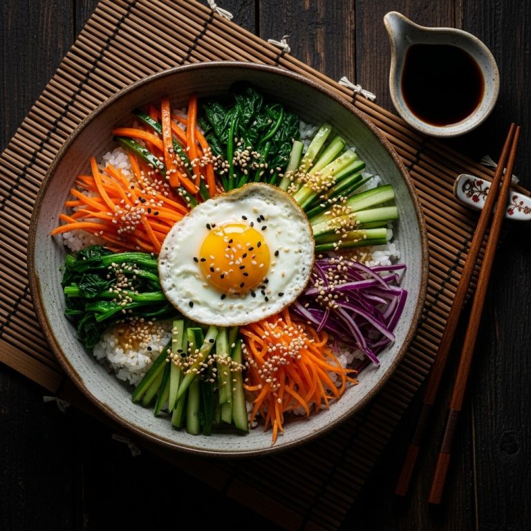 Rejuvenating Korean Rice Bowl with Citrus Soy Dressing