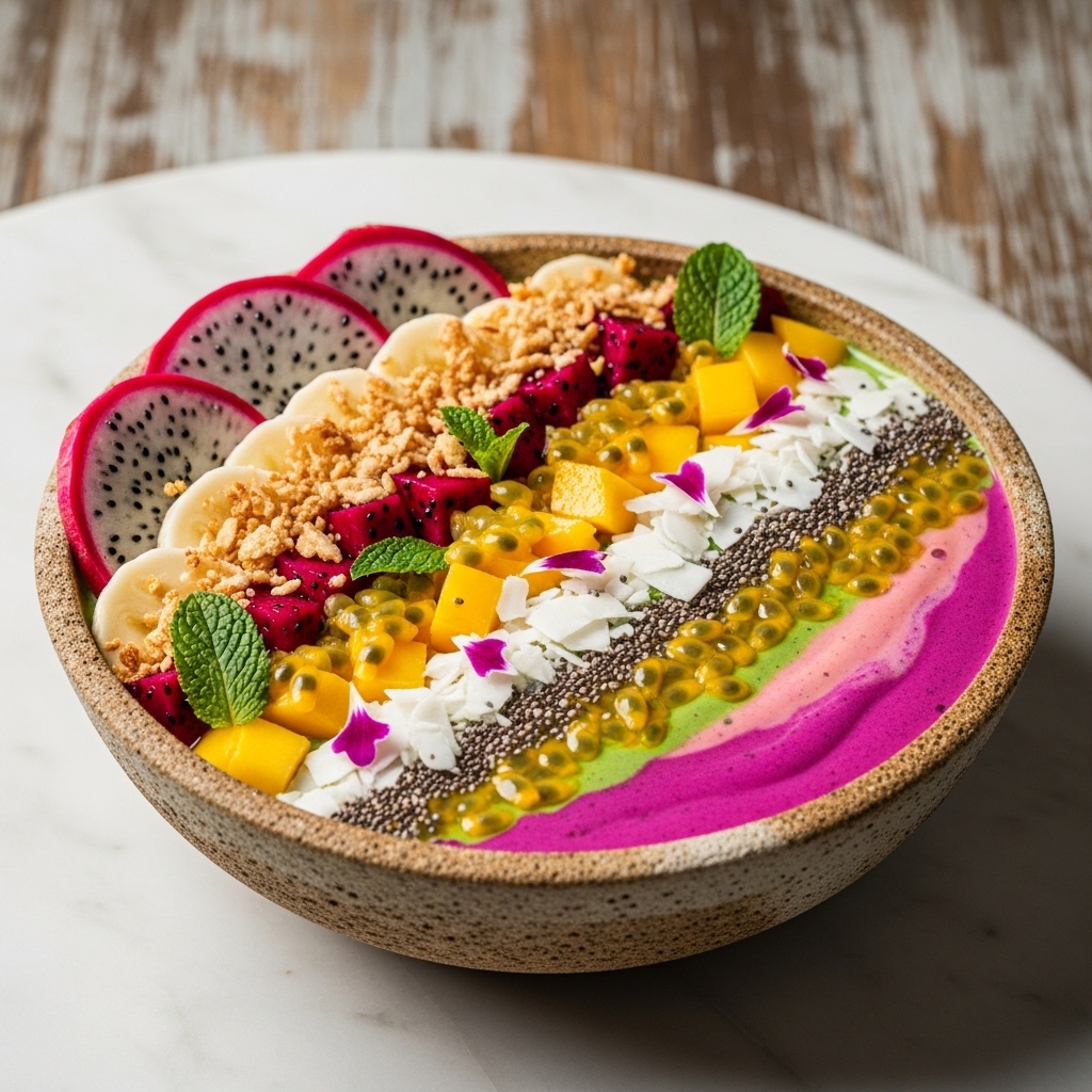 Rejuvenating Vietnamese Vegan Breakfast Smoothie Bowl
