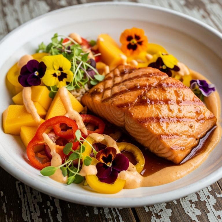 Revitalizing Californian Sunset Salmon Bowl