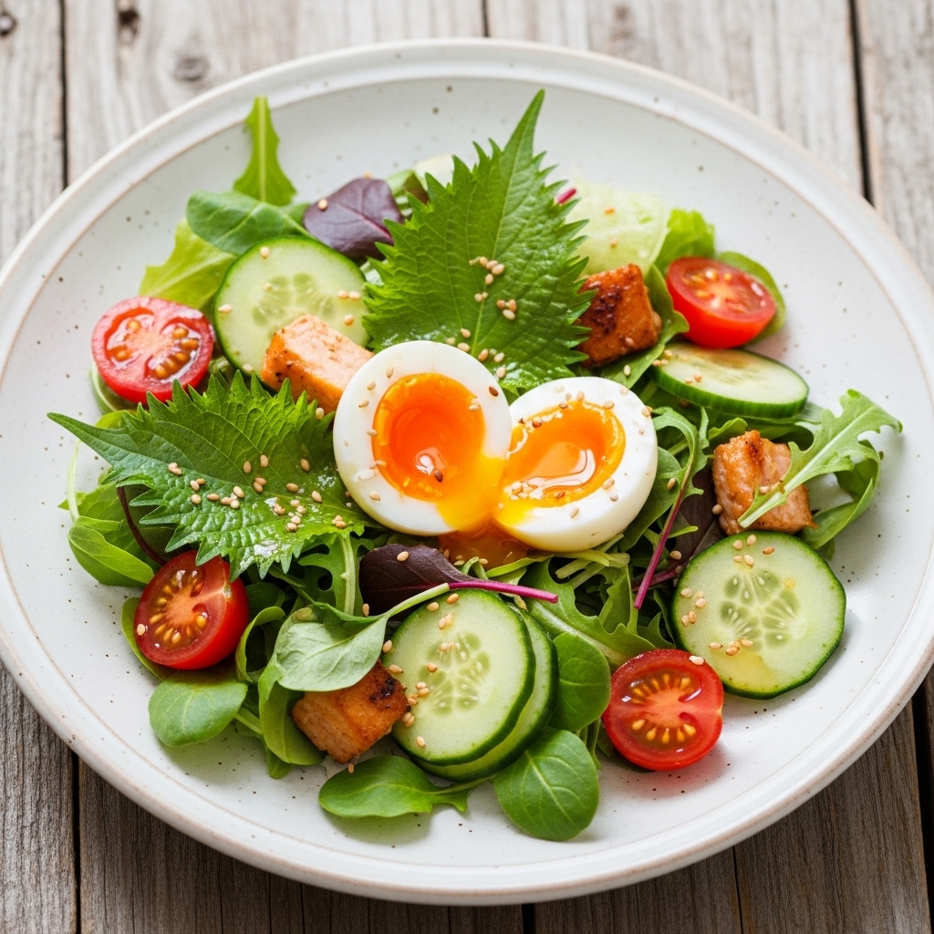Revitalizing Japanese Breakfast Salad