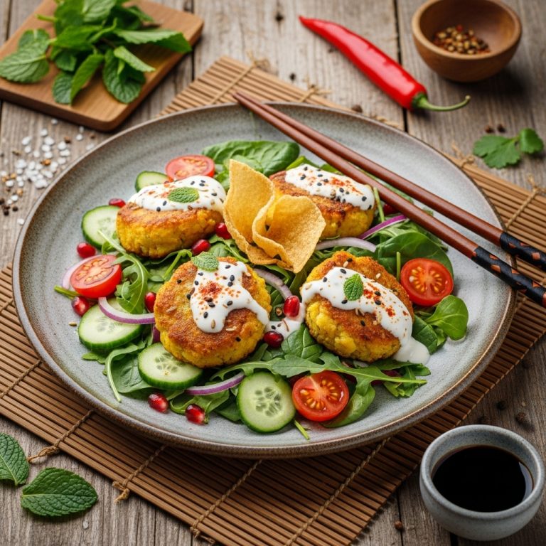 Revitalizing Keto-Friendly Indian Snack: Aloo Tikki Chaat Salad