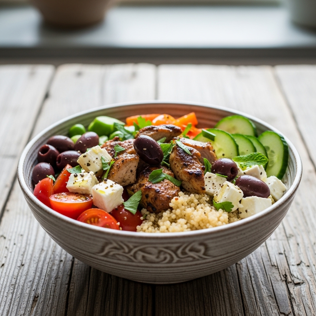 Revitalizing Mediterranean Bowl for High-Protein Energy Boost