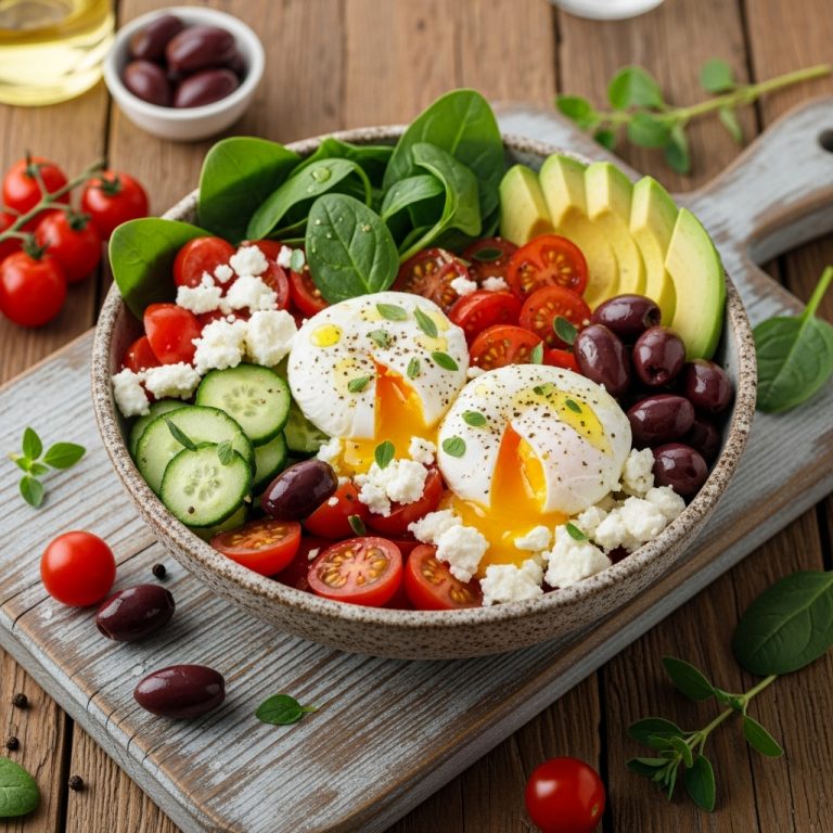 Revitalizing Mediterranean Keto Brunch Bowl