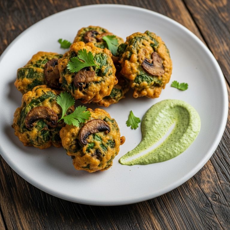 Revitalizing Spinach and Mushroom Pakoras