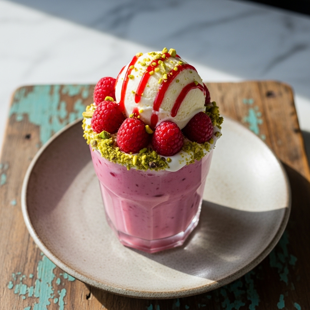 Royal Raspberry Lassi Floats