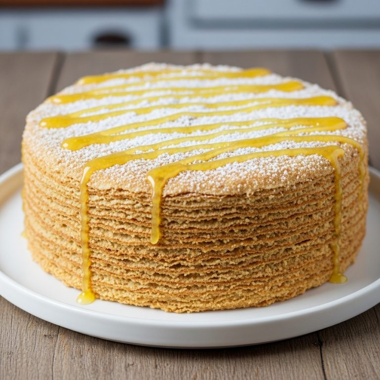 Russian Honey Cake with Lemon Drizzle: A Heavenly Mouthwatering Delight