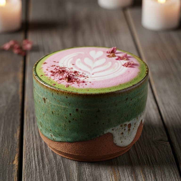 Sakura-Infused Matcha Latte