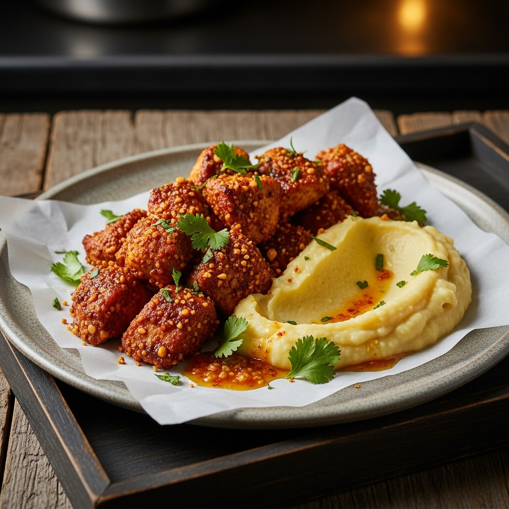 Savory Nigerian Paleo Suya-Spiced Chicken With Creamy Plantain Mash