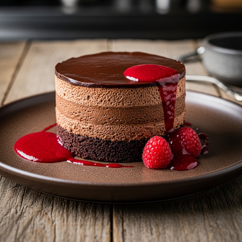 Scrumptious Gluten-Free Chocolate Mousse Torte with Raspberry Coulis